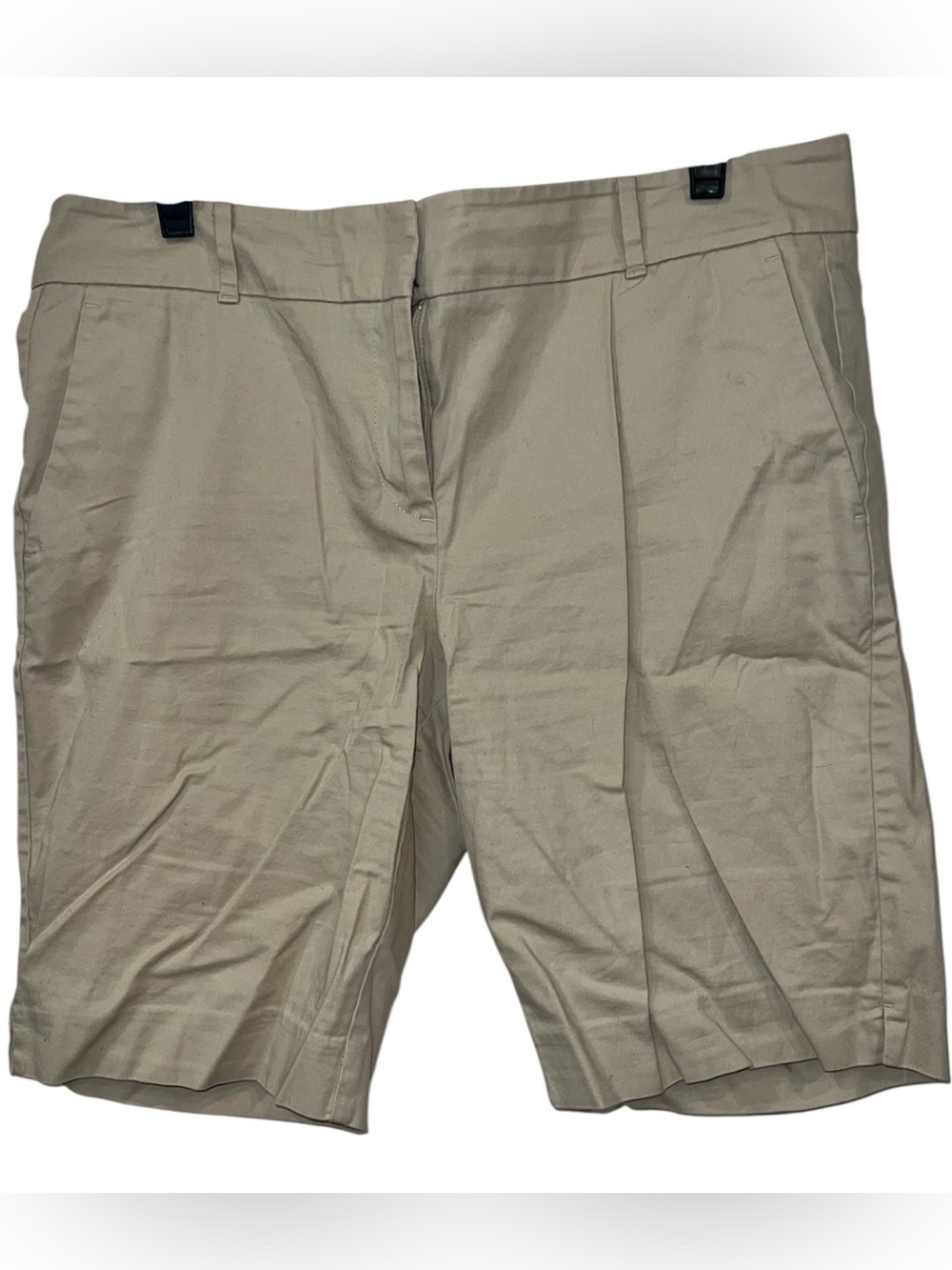 Ann Taylor Classic Khaki Bermuda Shorts Women’s Size 10 Cotton Stretch EUC